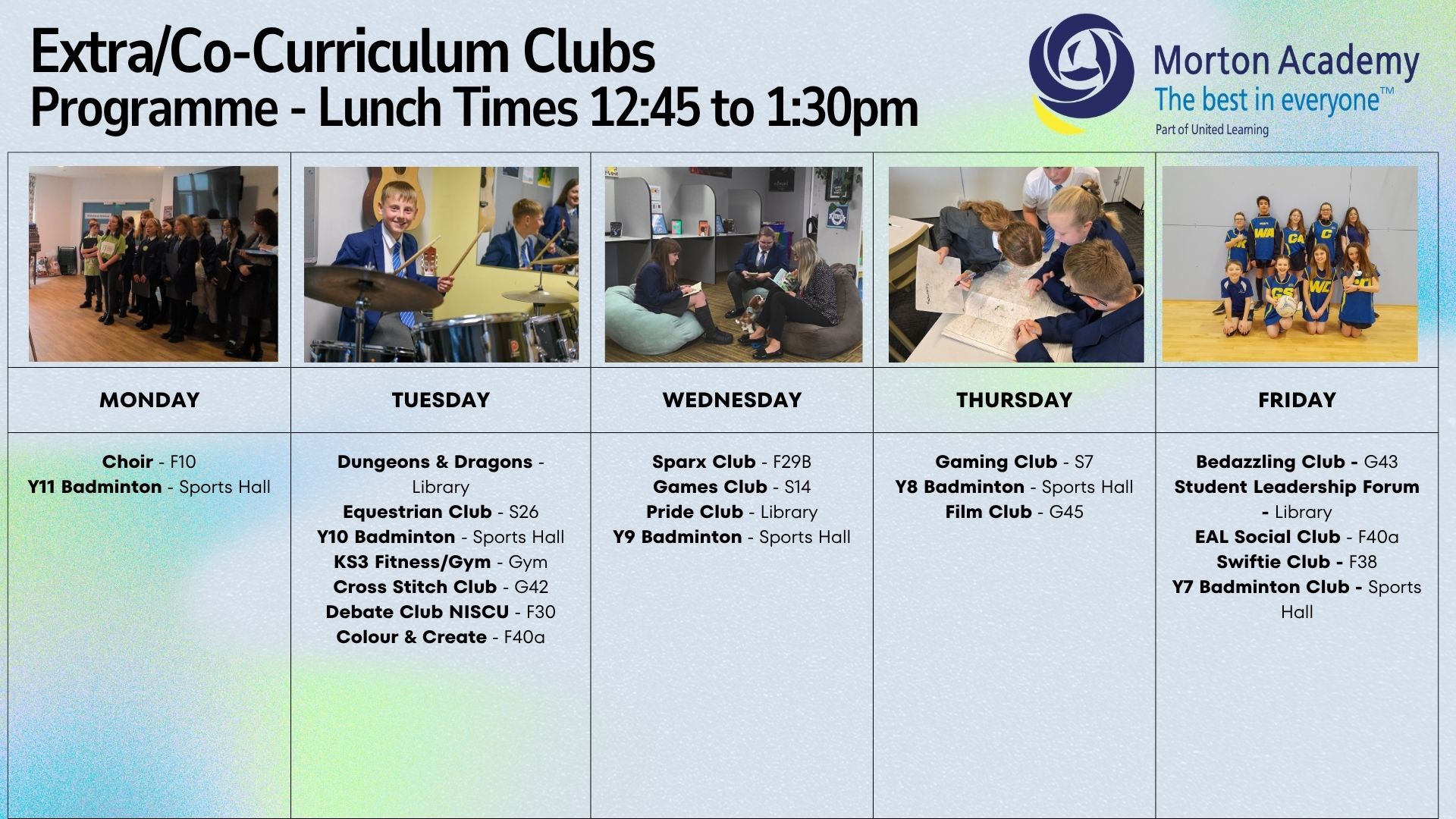 Co-Curriculum Timetable 1